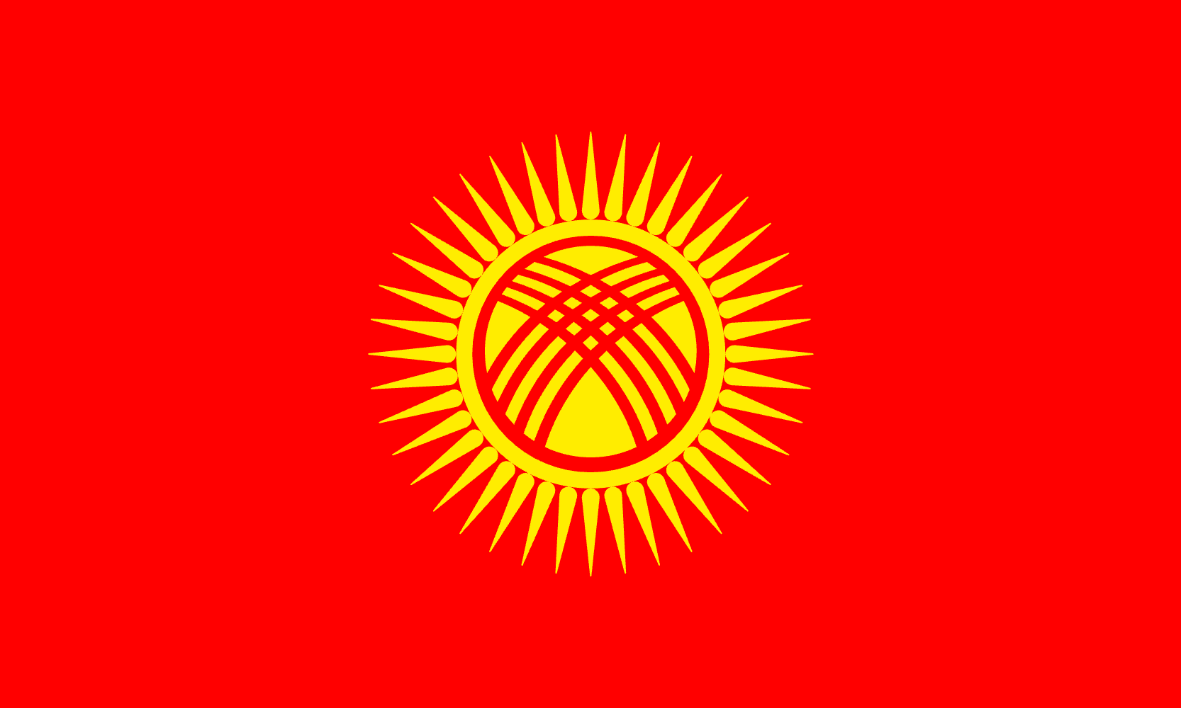 The Flag of Kyrgyzstan